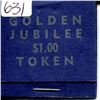 Image 2 : Prince Rupert, BC 1960 Golden Jubilee Trade Dollar. Housed in a special matchbook like case. Brillia