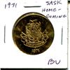 Image 1 : 1971 Saskatchewan Homecoming Medal. Brass. BU.