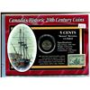 Canada’s Historic 20th Century Coins. 5 Cents Beaver Reverse along with a 1949 4 Cents Stamp that de