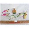 Image 1 : 6 Antique Christmas Light Bulbs Birds Ect.
