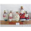 Image 3 : 6 Antique Christmas Light Bulbs Santa Ect.