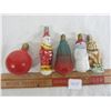 Image 1 : 5 Antique Christmas Light Bulbs Dog, Clown, Snowman