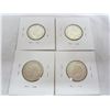 Image 2 : 4 Canadian Silver Quarters 1948,1949,1951,1952