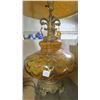 Image 2 : 2 Vintage Amber Glass Table Lamps