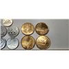Image 2 : Assorted Canadian & USA coins, 14 pcs - 4 Loonies, 8 quarters & USA dime