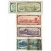 Image 2 : 5 - 1954 CDN Bills, $1, $2, $5, & $20