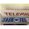 Image 2 : 3 plastic signs - 1 telephones 37"x10", 2 SaskTel 20"x6" - 13x"4"