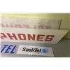 Image 3 : 3 plastic signs - 1 telephones 37"x10", 2 SaskTel 20"x6" - 13x"4"