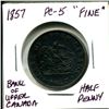 Image 1 : 1857 BANK OF UPPER CANADA HALF PENNY