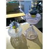 Image 1 : 2 vintage glass oil lamps