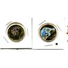 Image 2 : 2 x Canada coloured Loonies 2022 Alexander Graham Bell 175th + 2022 Oscar Peterson