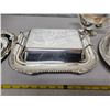 Image 5 : SILVER PLATE SERVING DISH, SAUCE BOAT & TRAY & TRAY