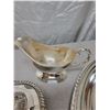 Image 6 : SILVER PLATE SERVING DISH, SAUCE BOAT & TRAY & TRAY