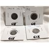 Image 1 : 4 SILVER 5 CENT COINS 1903H, 1912, 1913, 1910