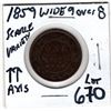 Image 1 : 670 1859 9 OVER 8 SCARCE VARIETY LARGE CENT