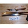 Image 3 : 703 BAKELITE FAUX HORN CARVING FORK & KNIVES