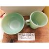 Image 3 : 711 FIRE KING D HANDLE JADEITE MUD & CEREAL/SOUP BOWL