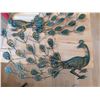 Image 2 : 791 MCM METAL GREEN GOLD PEACOCK WALL HANGINGS
