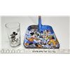 Image 1 : Vintage - Mickey mouse, metal snow shovel, with Mickey mouse glass - 1950s
