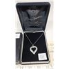 Image 2 : Lady Harris heart pendant with sterling silver chain - Man made diamonds 4.5 carats