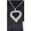 Image 3 : Lady Harris heart pendant with sterling silver chain - Man made diamonds 4.5 carats