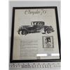 Image 1 : Chrysler 70, 1927 Car Ad - framed