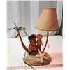 Image 7 : Tiki Coconut table lamp with kewpies 1940s & rubber doll
