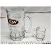 Image 2 : Vintage A&W root beer mugs - Baby is 3 1/4"H & Grandpa is 8"H