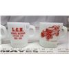 Image 3 : Set of 4, Archer - Hocking coffee mugs, with advertising