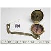 Image 1 : Brass compass with chain - A beauty