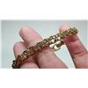 Image 2 : Gold toned ladies bracelet, multi-colored stones - 7"