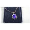 Image 2 : Amethyst pendant necklace, with sterling silver chain - 17 1/2"