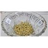 Image 3 : Hollywood Regency crystal & brass, candy bowl with Christmas beads