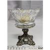 Image 4 : Hollywood Regency crystal & brass, candy bowl with Christmas beads