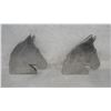 Image 2 : Pair vintage metal horse head bookends