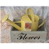 Image 1 : Flower Box  Watering Can  Vintage Flower Seeds