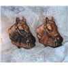Image 1 : Pair Chalkware Horse Heads   (One hard and One soft cover)