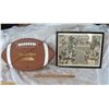 Image 1 : Framed vintage football newsp;aper photo and football chocolate box