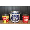 Image 1 : 3 Different Lard Tins   (Horse Approx. 4.5 inches)