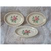 Image 1 : 3 Gold Trim Cornish Rose Serving Platters
