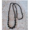 Image 1 : Smokey grey-black necklace with faceted glass beads