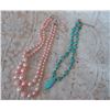 Image 1 : soft pink and turquoise necklaces
