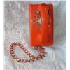 Image 1 : rare colour vintage orange wall phone