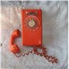 Image 4 : rare colour vintage orange wall phone