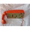 Image 5 : rare colour vintage orange wall phone