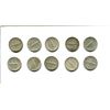 Image 1 : 10 X silver Canada 10 cents