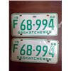 Image 1 : 1968 Saskatchewan License Plates Pair