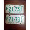 Image 1 : 1968 Saskatchewan License Plates Pair