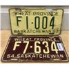 Image 1 : 1953 + 1954 Sask licence plates