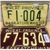 Image 2 : 1953 + 1954 Sask licence plates